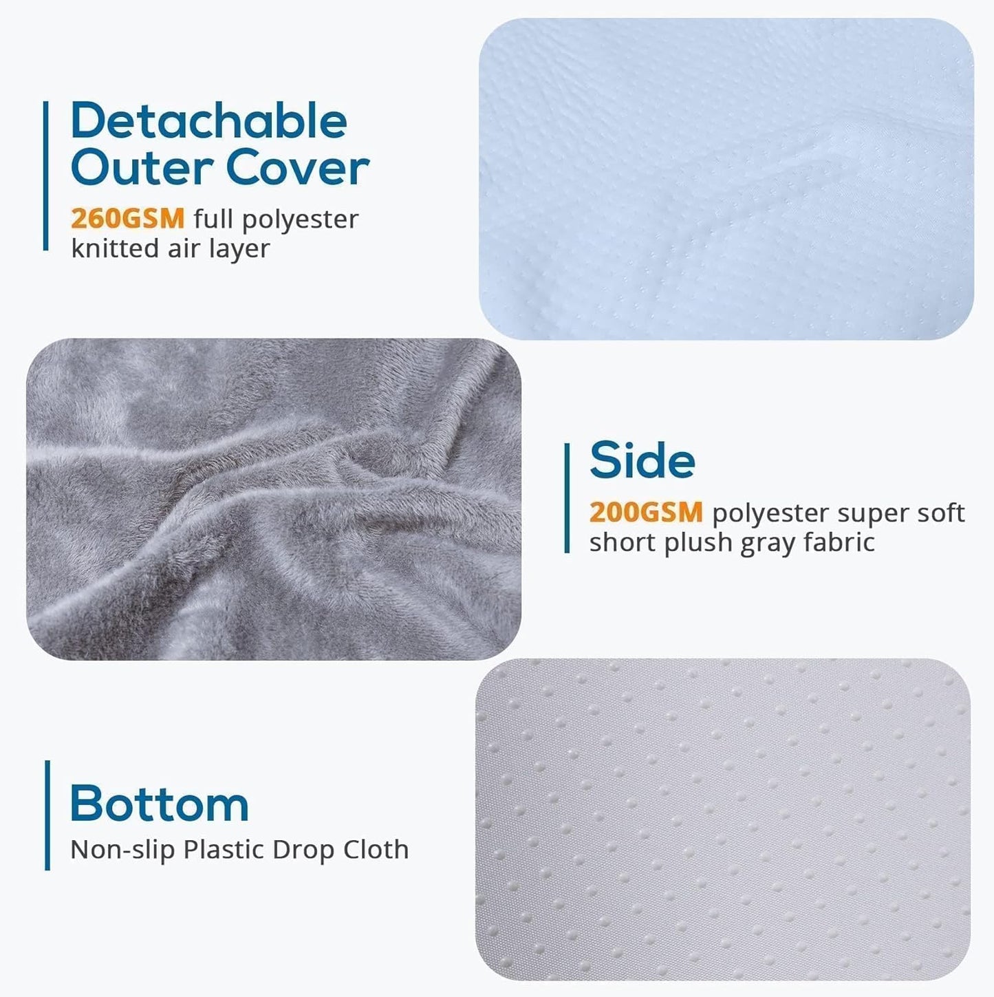 Melhany 24-Inch Memory Foam Bed Wedge Pillow with 30-Degree Incline, Ergonomic Back and Leg Support Pillow with Washable Cover