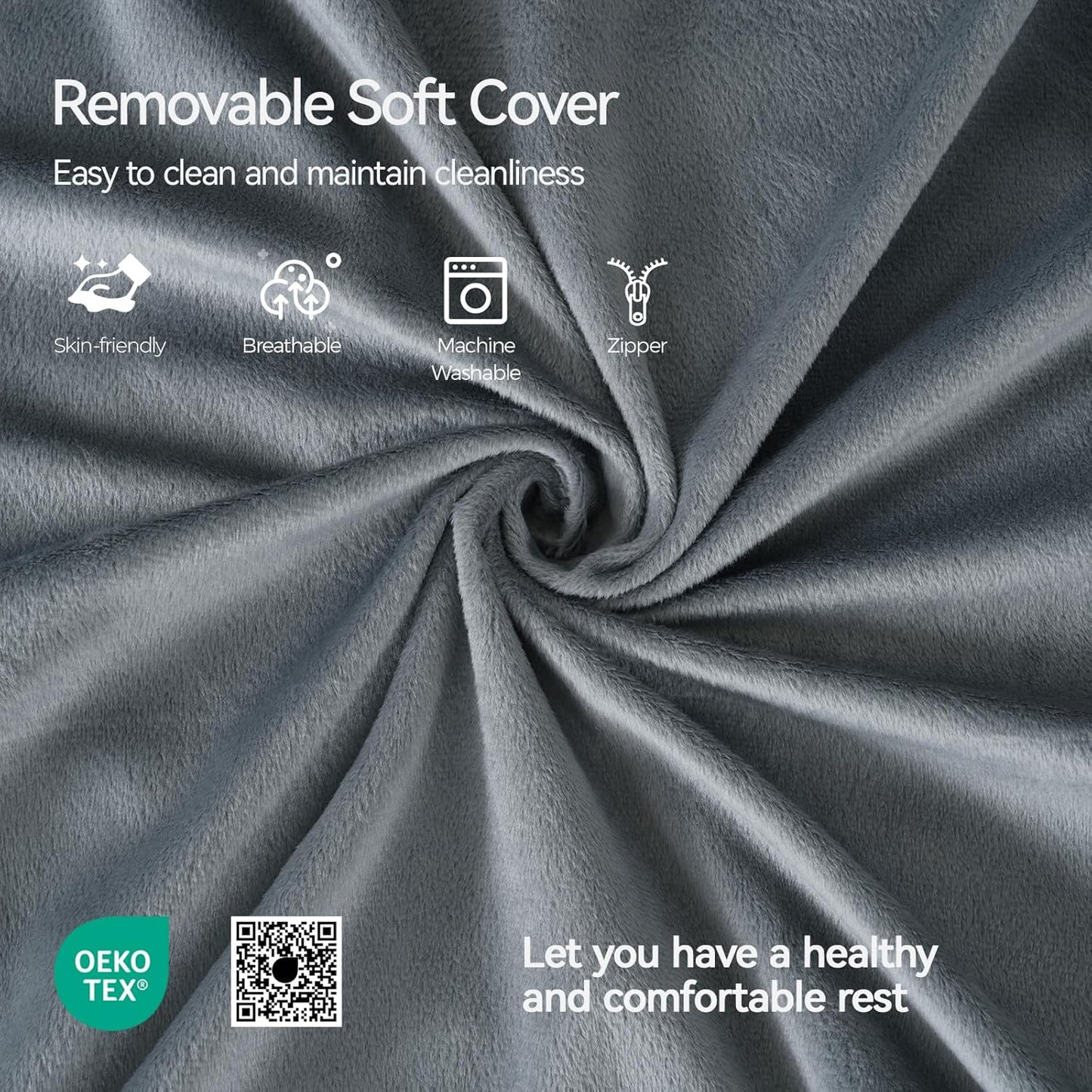 Melhany Adjustable Reading Pillow with Convertible Backrest, Memory Foam Bed Rest Pillow with Removable Arms and Side Pockets